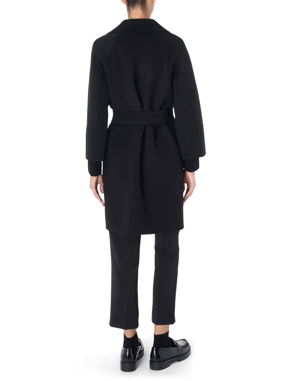 Max Mara Manteau robe de chambre S Arona, laine noire
