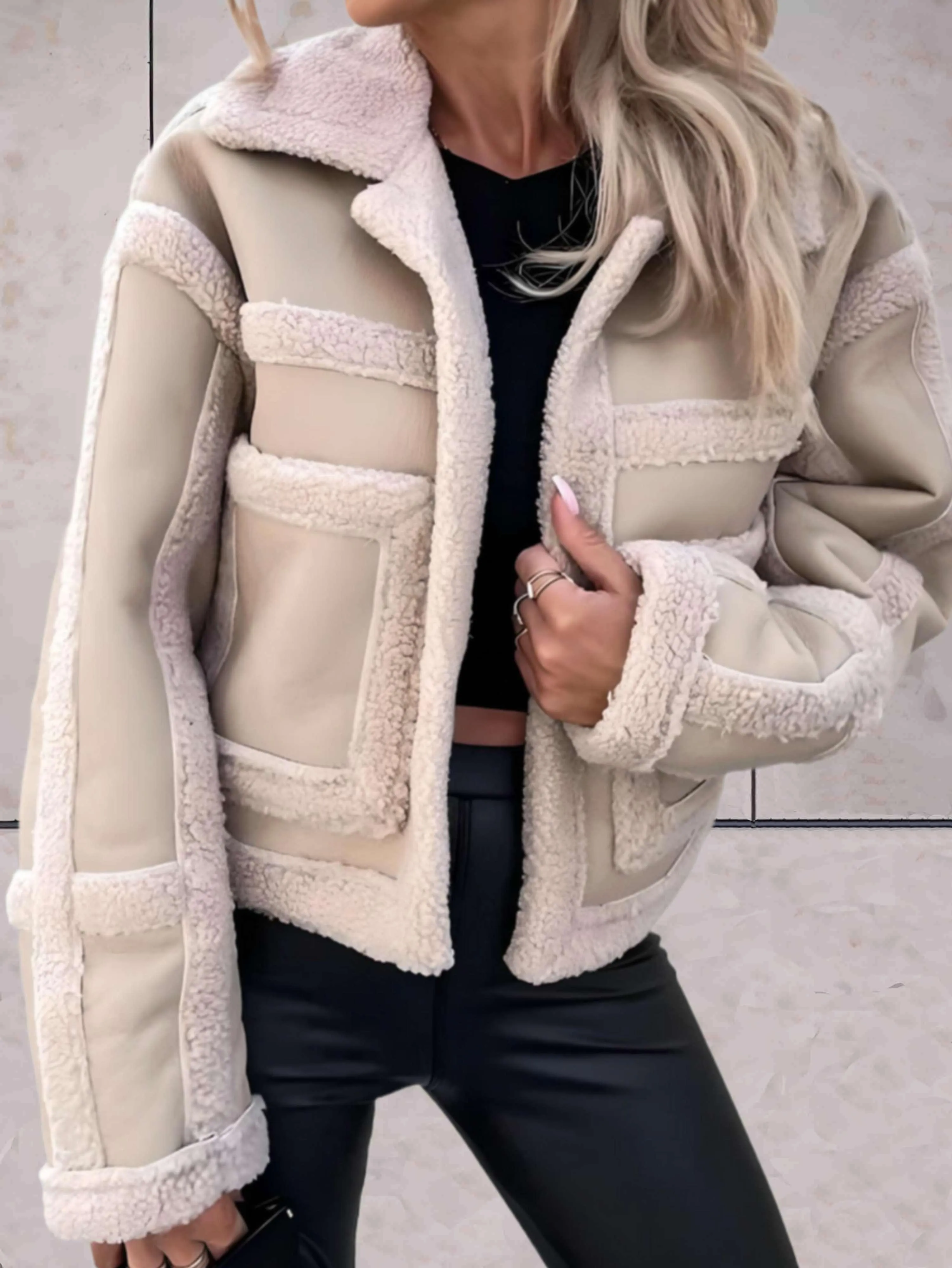 Mildred - Manteau de laine chic avec col en fourrure