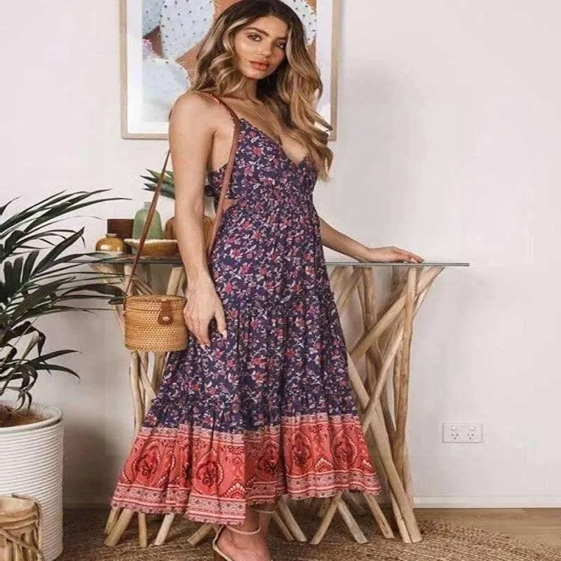 Mode robe longue hippie chic
