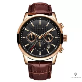 Montre Aviateur Quartz Dorée