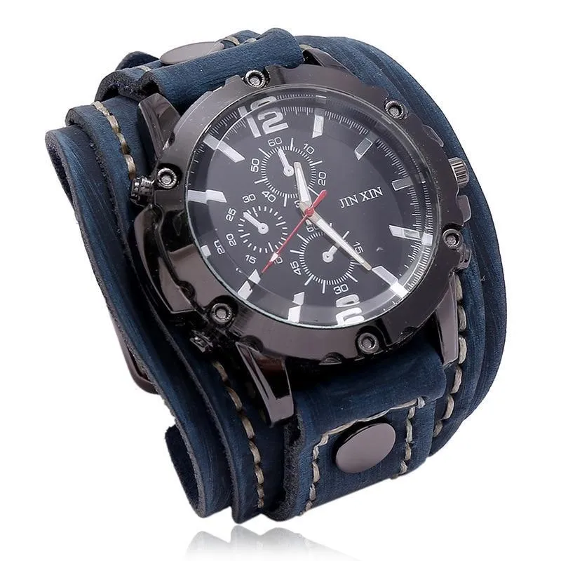 Montre Bracelet de Force en Cuir