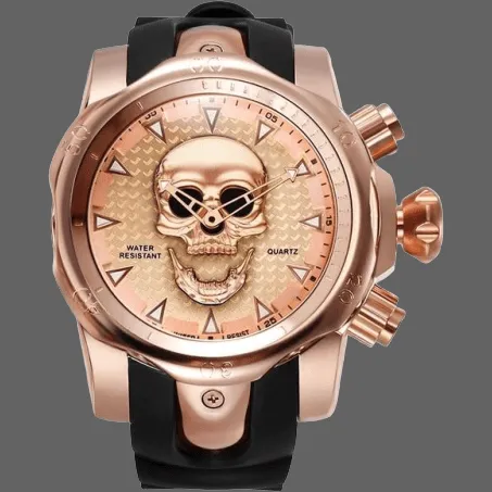 Montre crane imposante