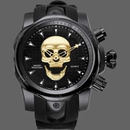 Montre crane imposante