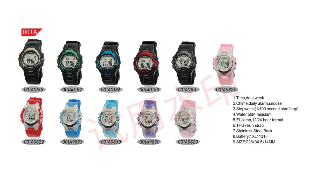Montre sport taille enfant   (x10)