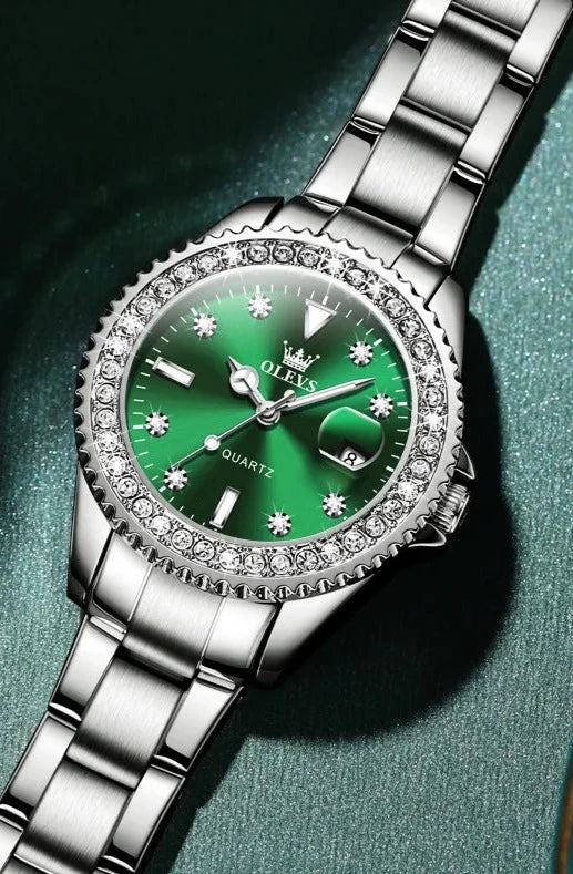 Montre à Quartz femmes - montre élégante de Luxe diamants et acier inoxydable étanche - ensemble haut de gamme - marque original