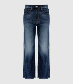 MOTHER Partager  Jean The Rambler Zip Ankle Superior Denim Bleu Let'S Wine About It  