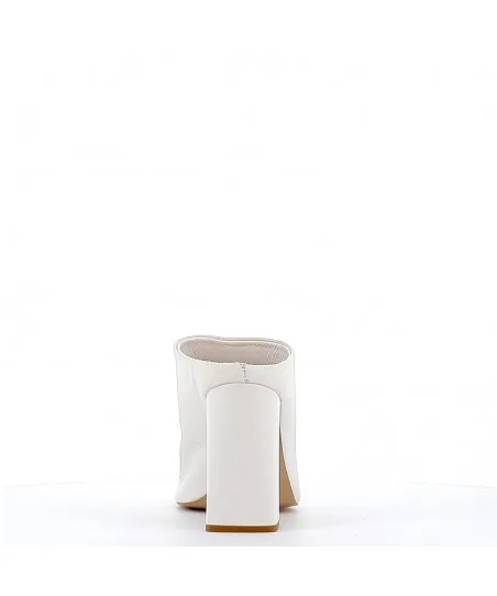 MULE LINDA CUIR BLANC