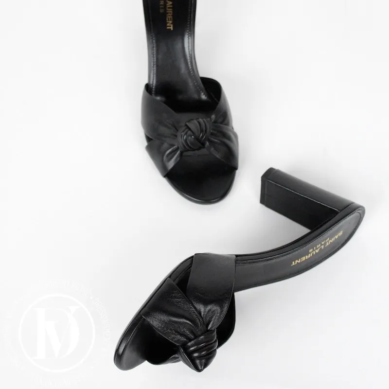 Mules Bianca en cuir noir p.40 – Saint Laurent