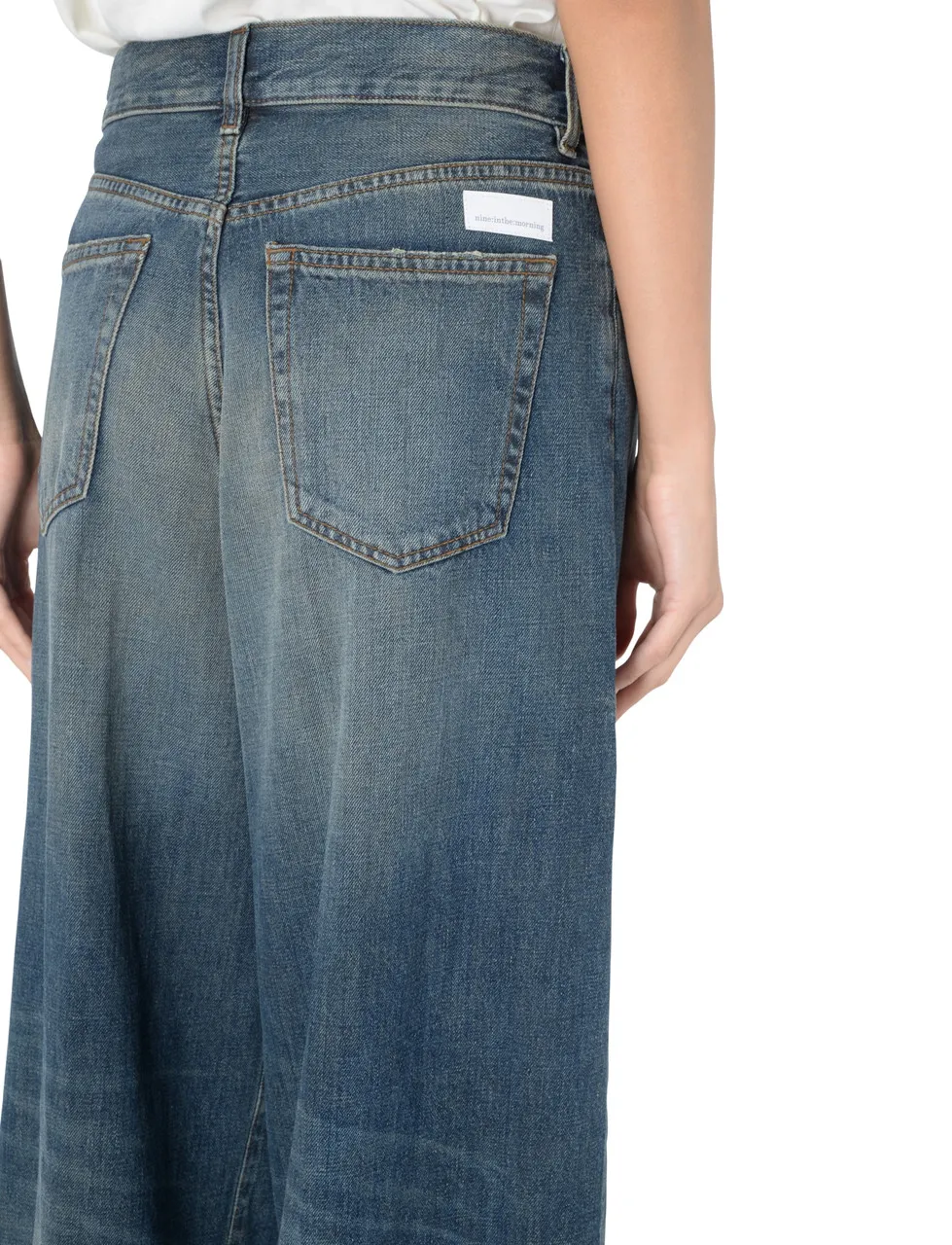 Nine In The Morning Jeans Gea en denim bleu