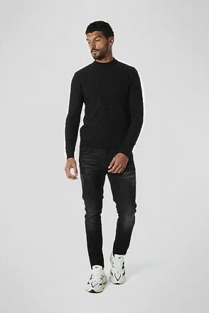 No Excess Pull Jacquard Knitted Noir 21210819-020 commander 