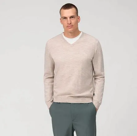 Olymp Casual Pull Laine Beige 015010-20 commander en ligne | 