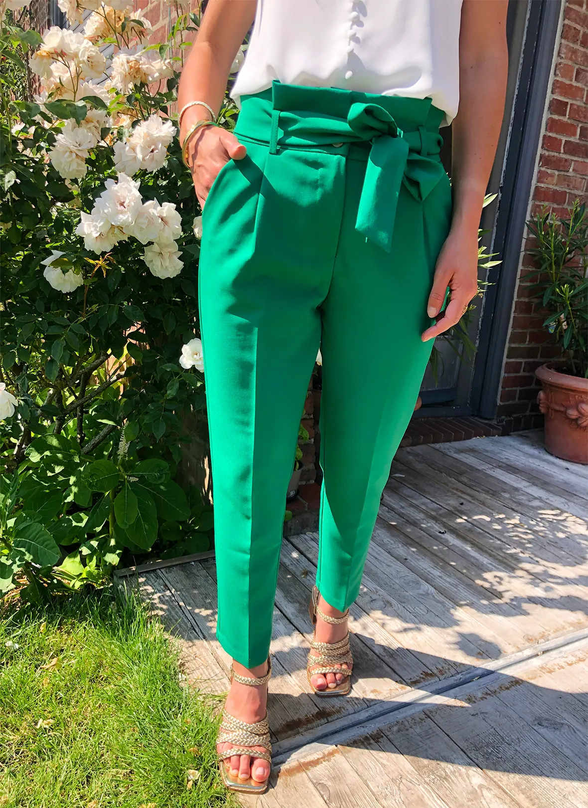 Pantalon Agathe Vert