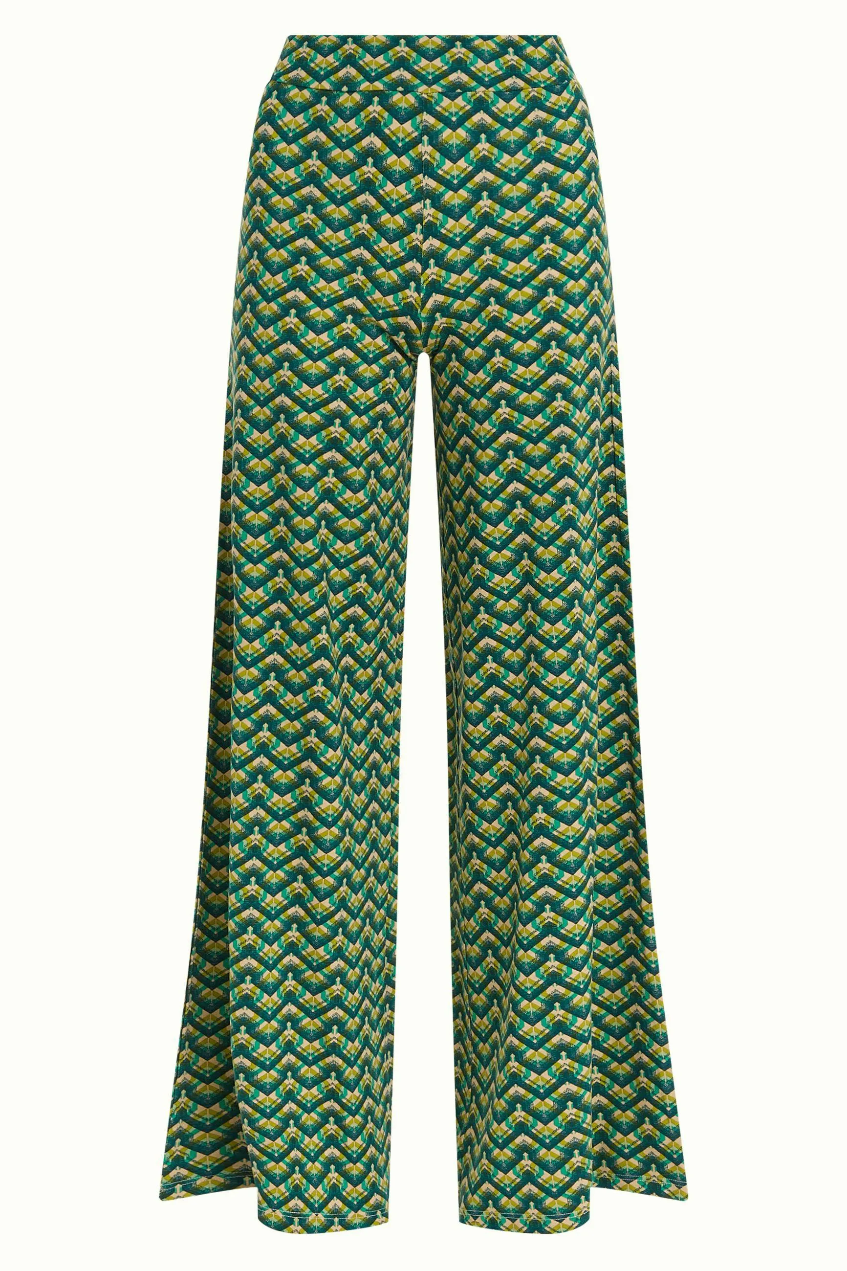 Pantalon Border Palazzo Brazza - Jasper Vert