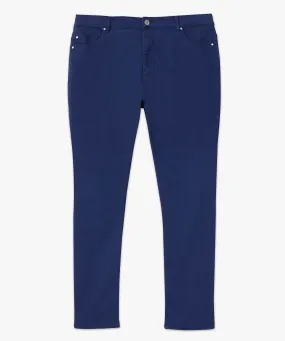 pantalon coupe regular femme grande taille bleu pantalons et jeans