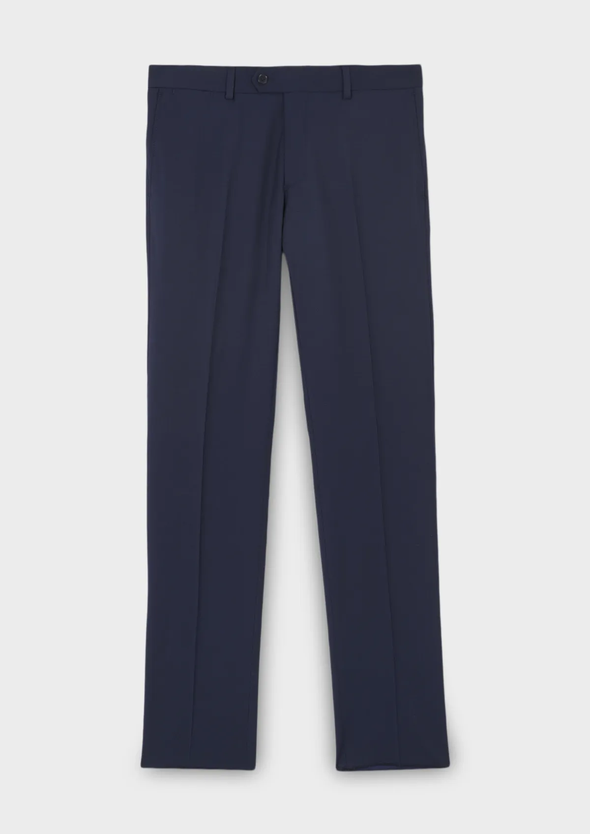 Pantalon de costume Regular en laine Vitale Barberis Canonico unie bleu indigo
