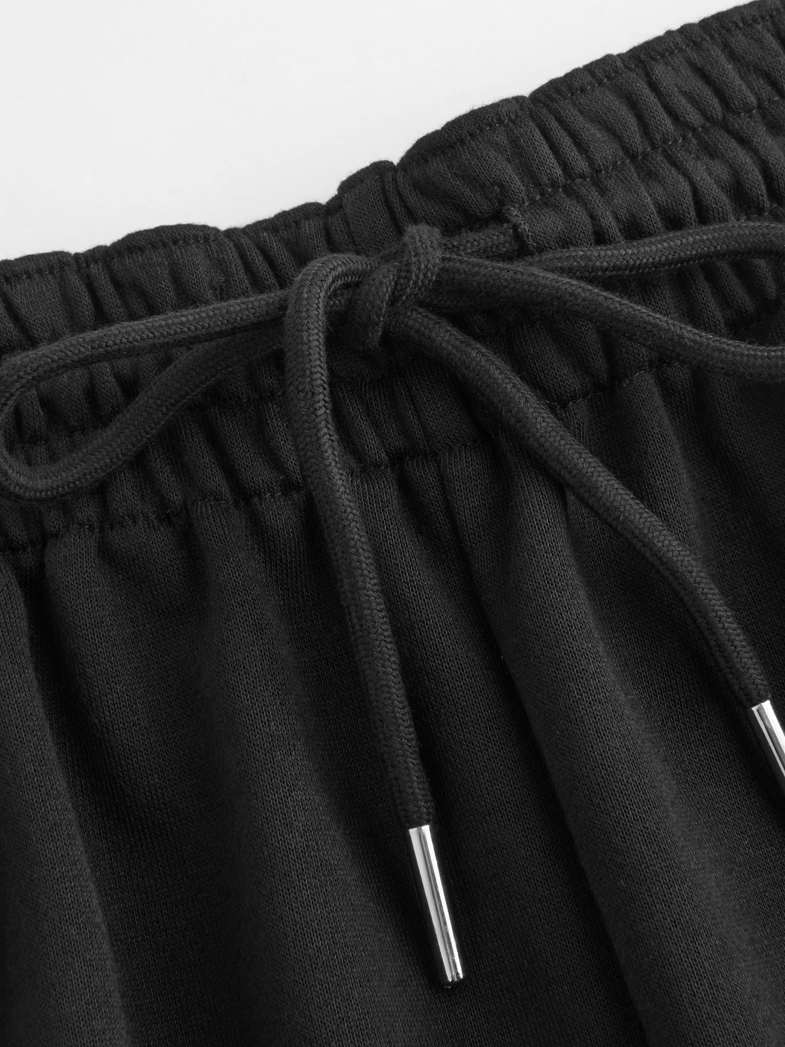  Pantalon de survêtement solide à taille élastique moyenne Curve & Plus