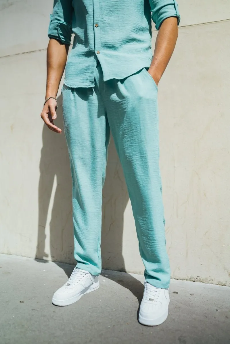Pantalon décontractée effet lin