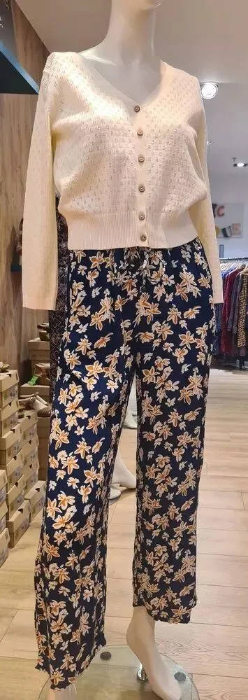 Pantalon en crêpe de viscose Agathe et Louise