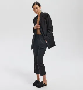 Pantalon en lin mélangé - Noir
