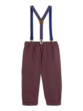 Pantalon garçon et bretelles Groovy - Bordeaux