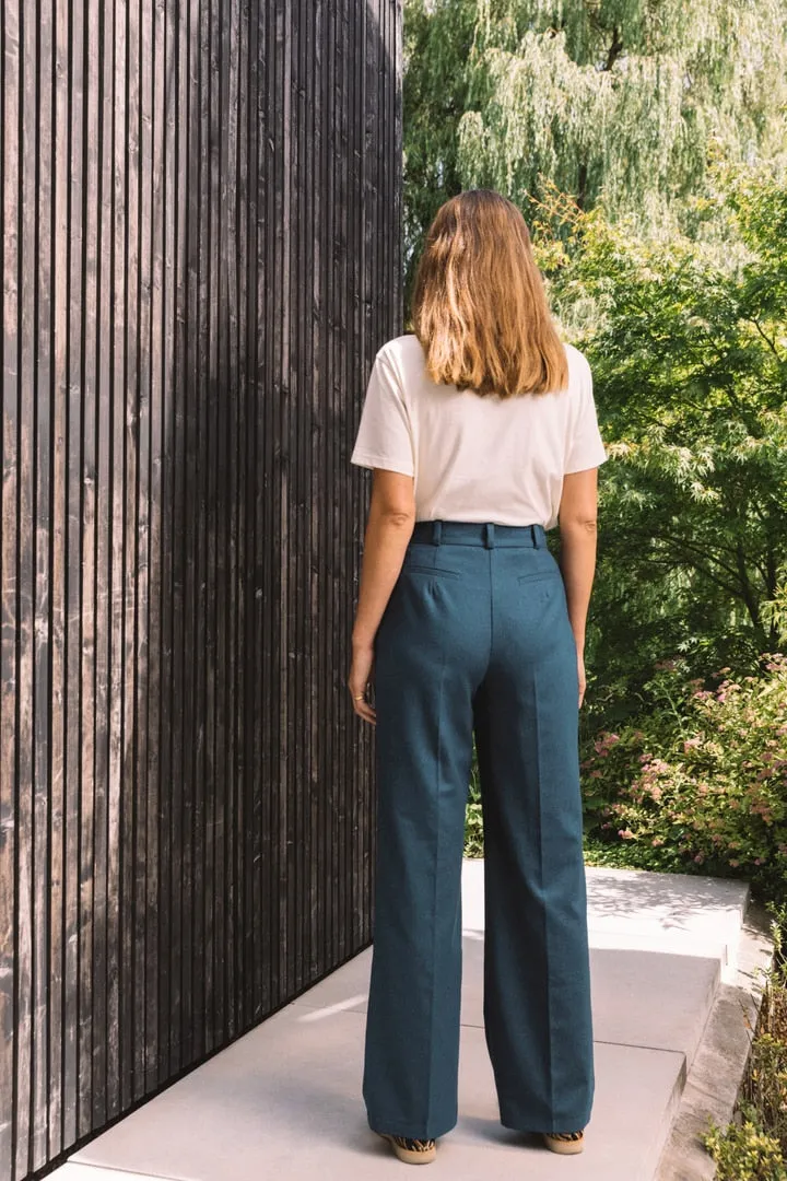 Pantalon John bleu canard