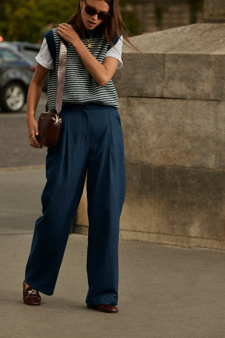Pantalon John bleu canard