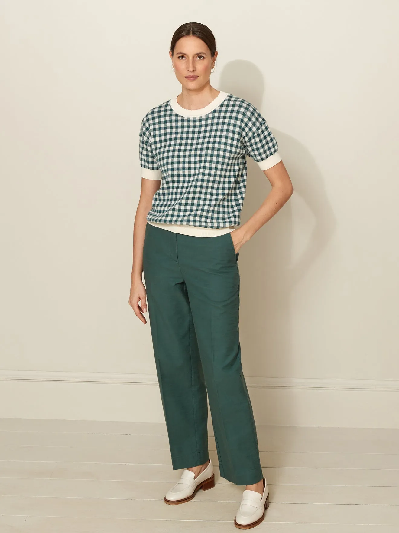 Pantalon large coton et viscose femme Mia