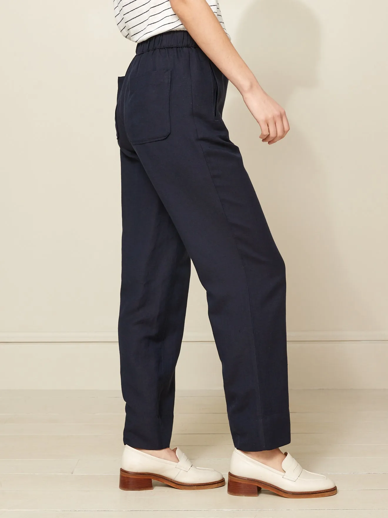Pantalon large femme lin et viscose Lucie
