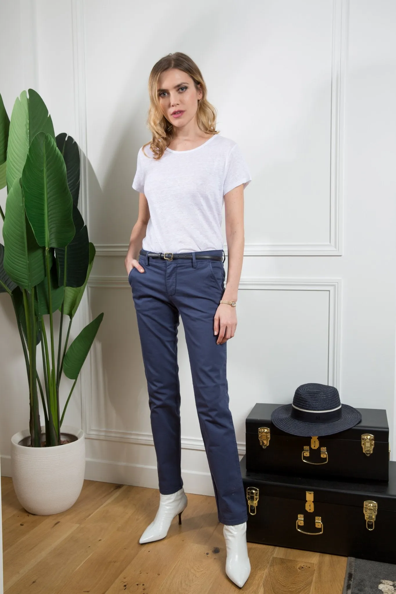 Pantalon Pamela en coton stretch