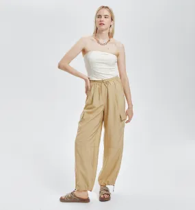 Pantalon parachute Femme - Sable