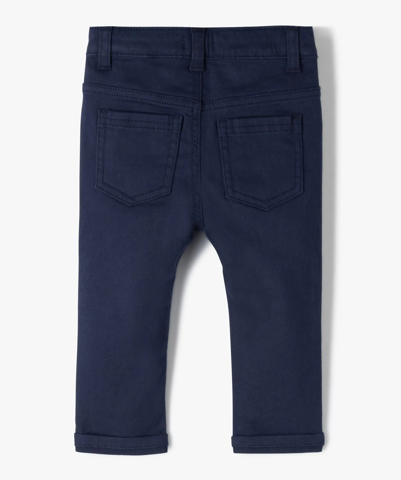 pantalon slim en toile extensible bebe garcon bleu pantalons