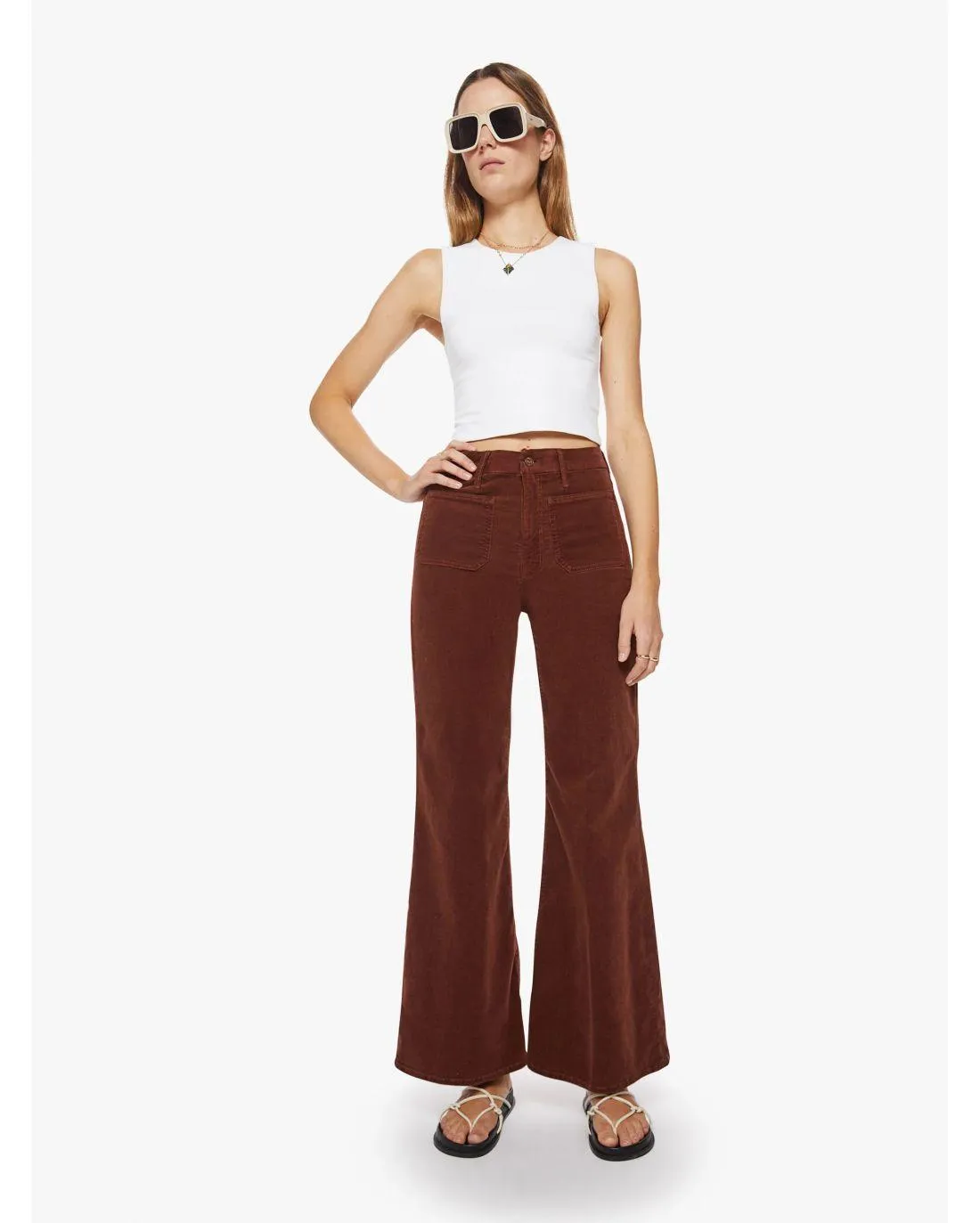 PANTALON THE PATCH POCKET ROLLER - Mother | Chez Maman Rouen