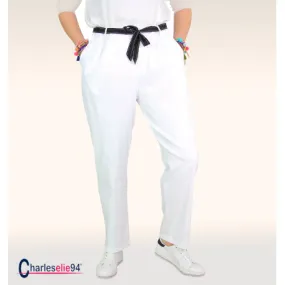 Pantalon ZAKA ete  blanc