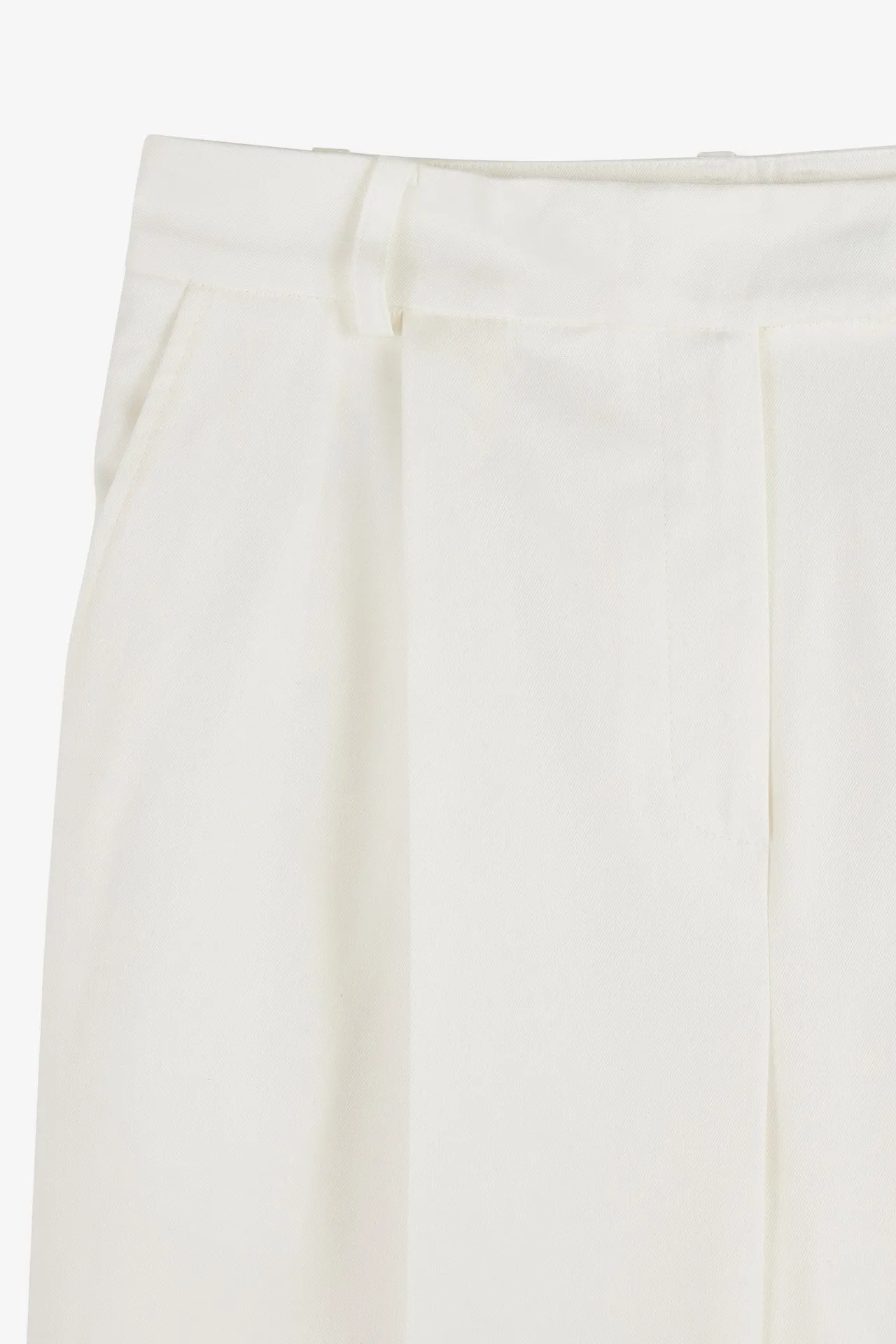 Pantalon écru à jambes larges coupe Comfort