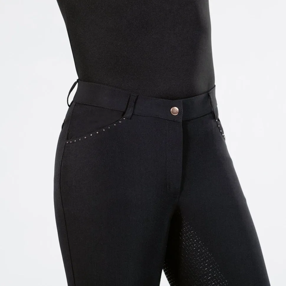 Pantalon équitation femme HKM Rosegold Glamour full grip