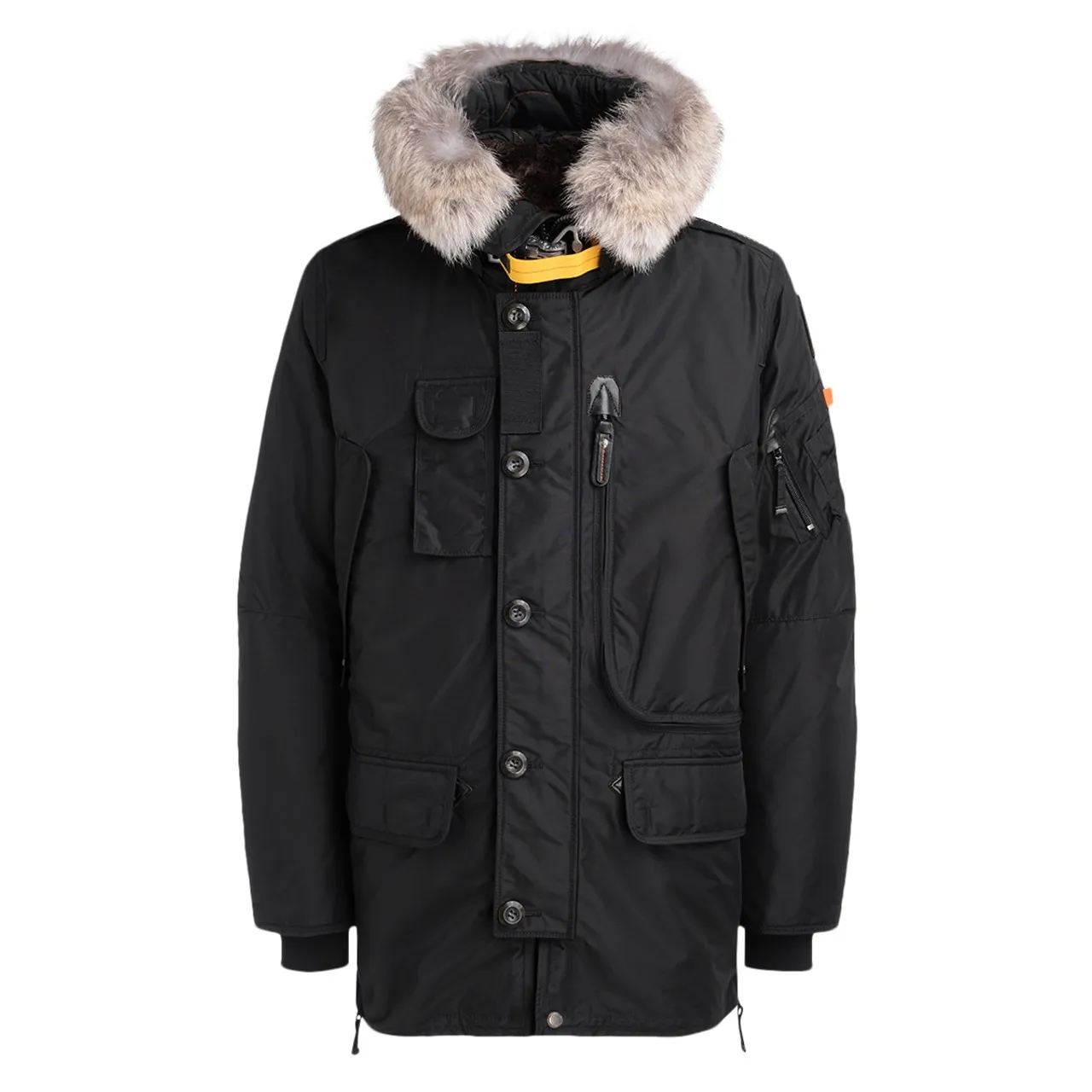 Parajumpers Parka longue Kodiak noir nylon oxford 