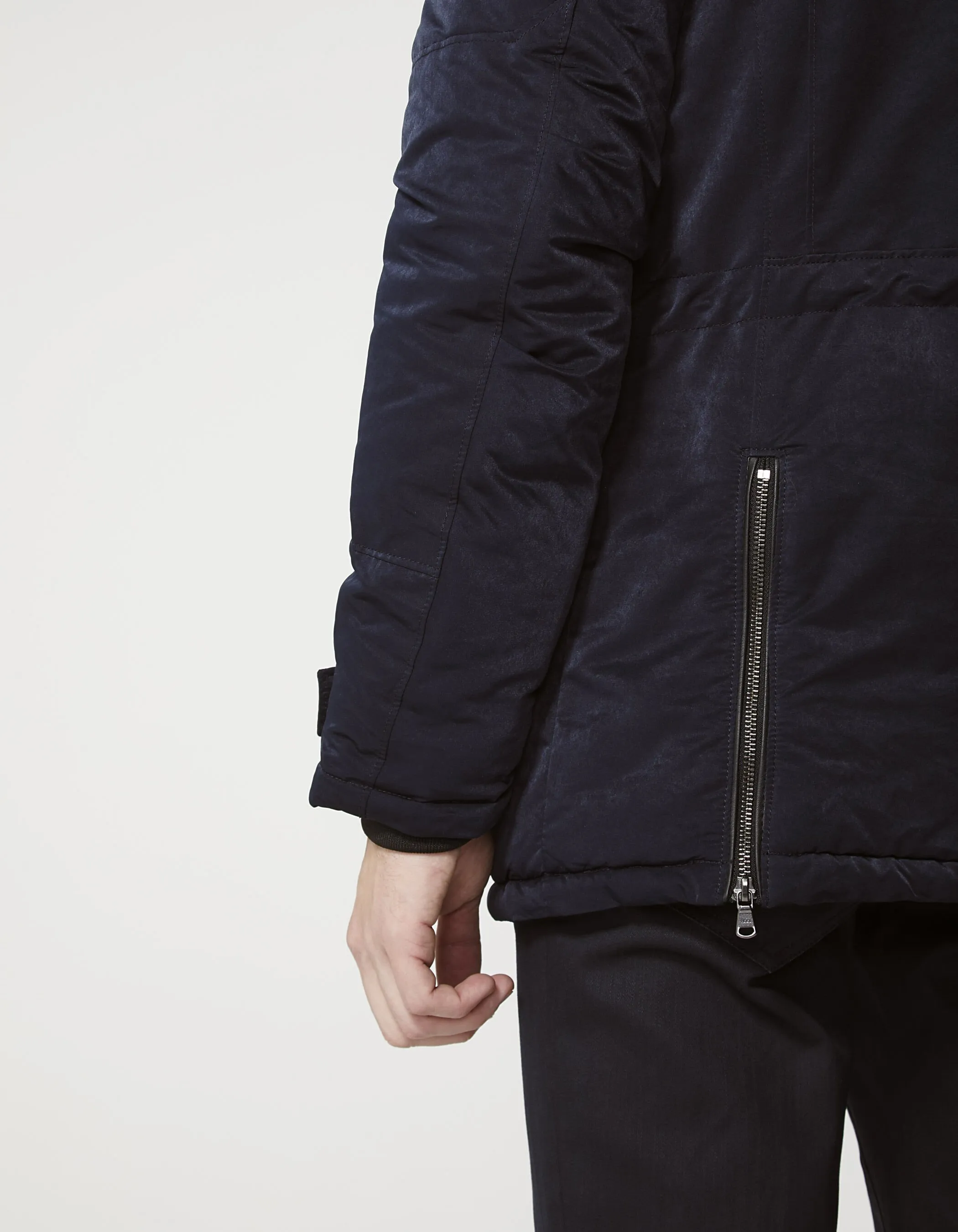 Parka bleu marine homme