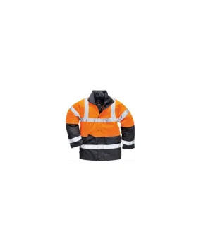 Parka de travail bicolore orange fluo et noir - PORTWEST