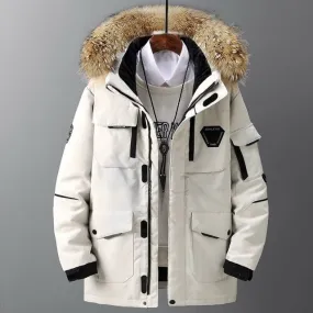 Parka homme à capuche fourrure - Look Homme