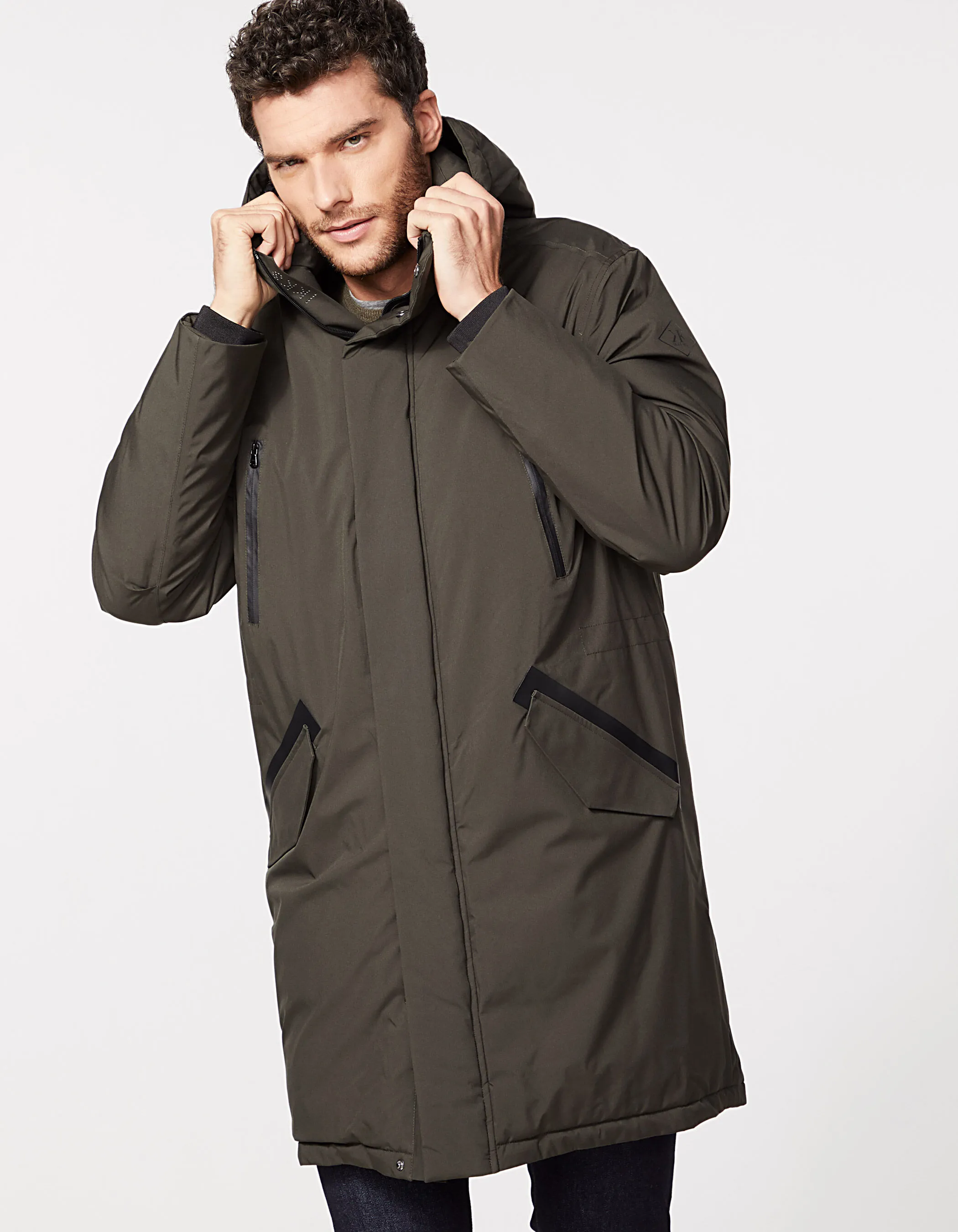 Parka longue kaki WATERPROOF Homme