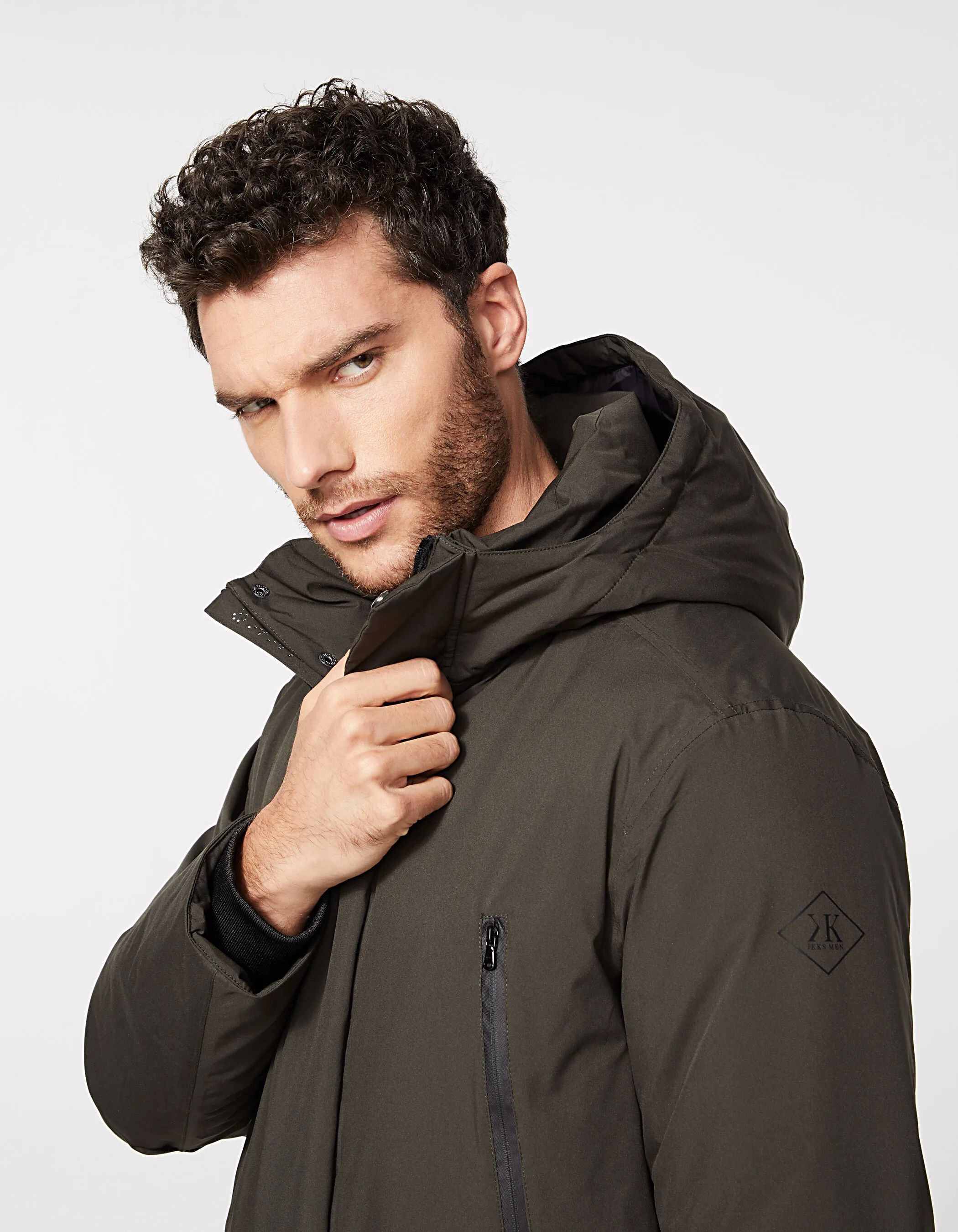 Parka longue kaki WATERPROOF Homme