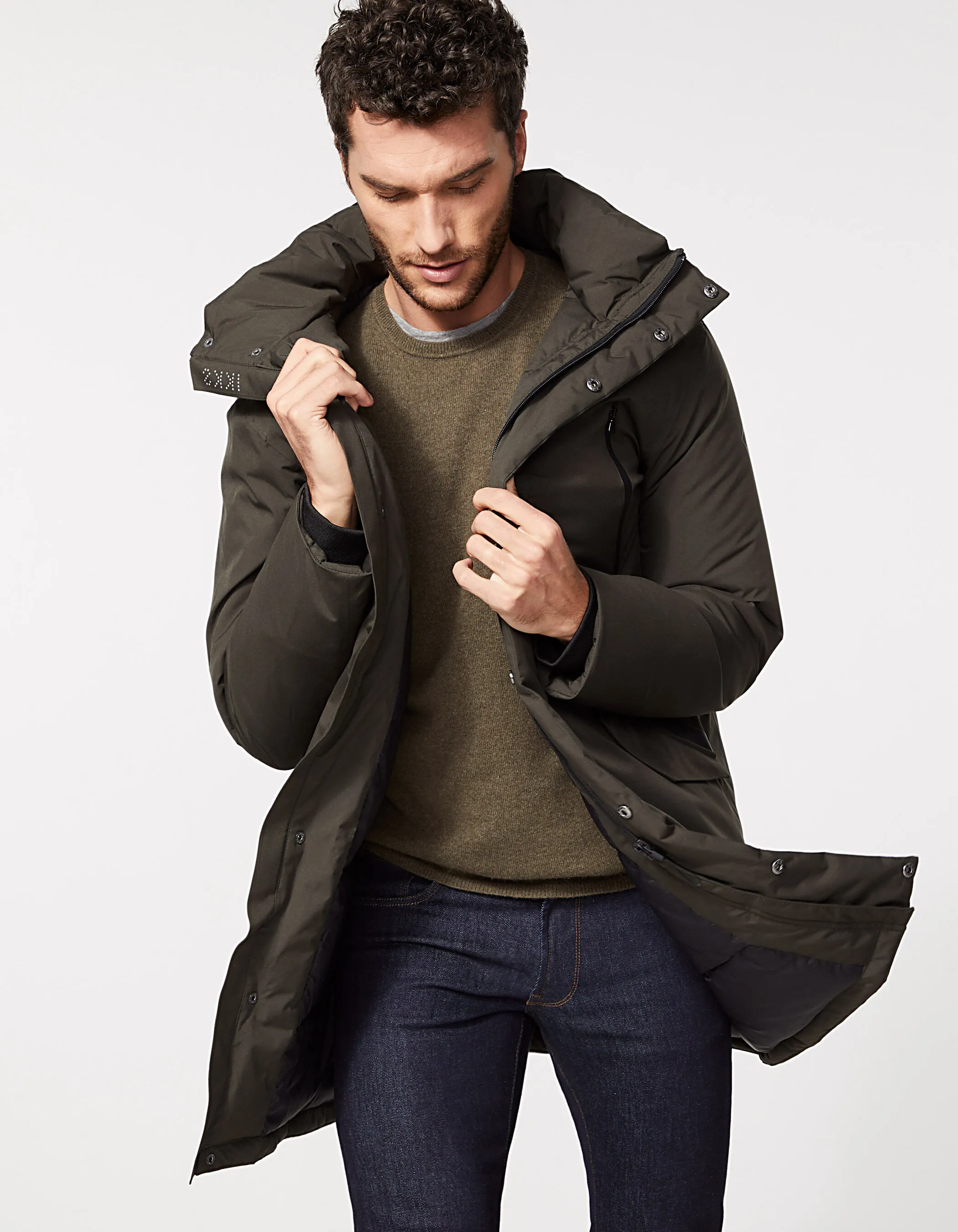 Parka longue kaki WATERPROOF Homme