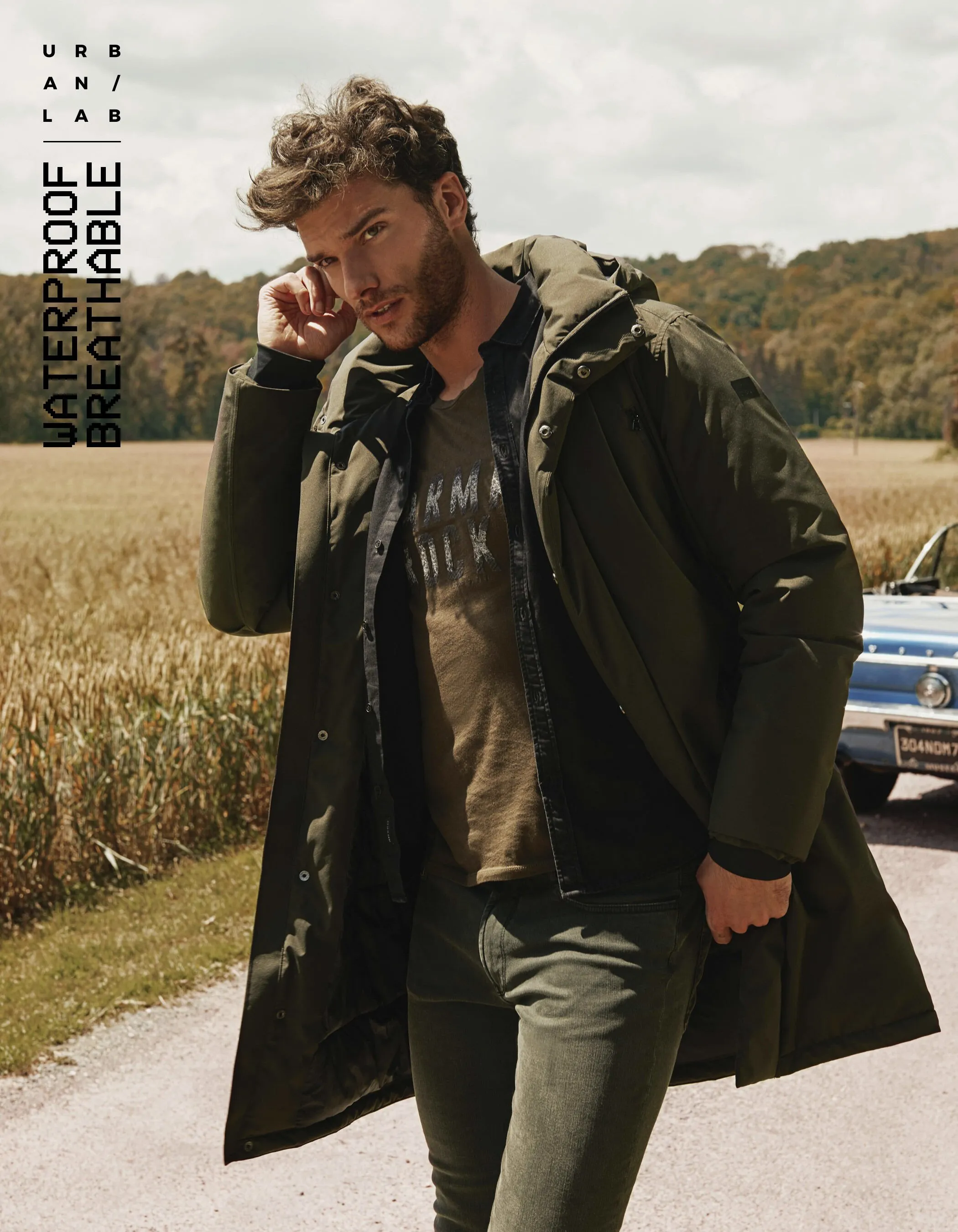 Parka longue kaki WATERPROOF Homme