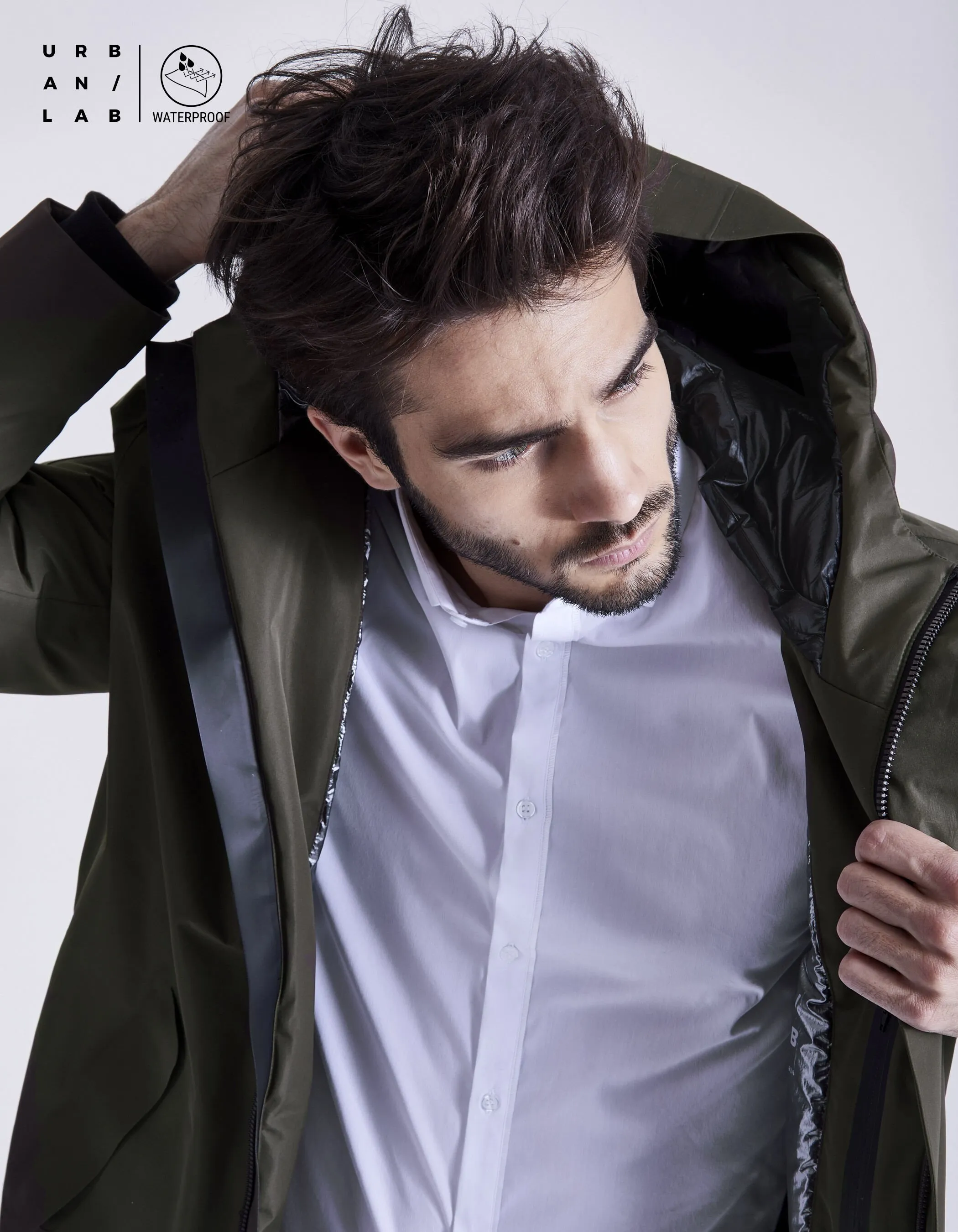 Parka longue marron Waterproof Homme
