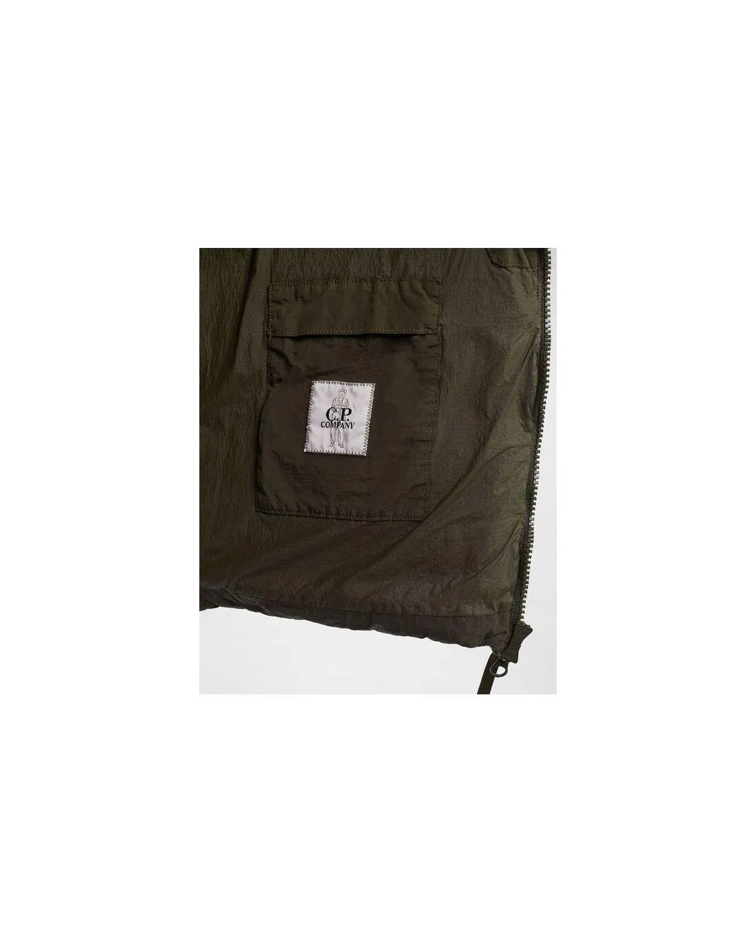 Parka mi-longue FLATT NYLON HOODED DOWN IVY GREEN - CP Company | Chez Maman Rouen