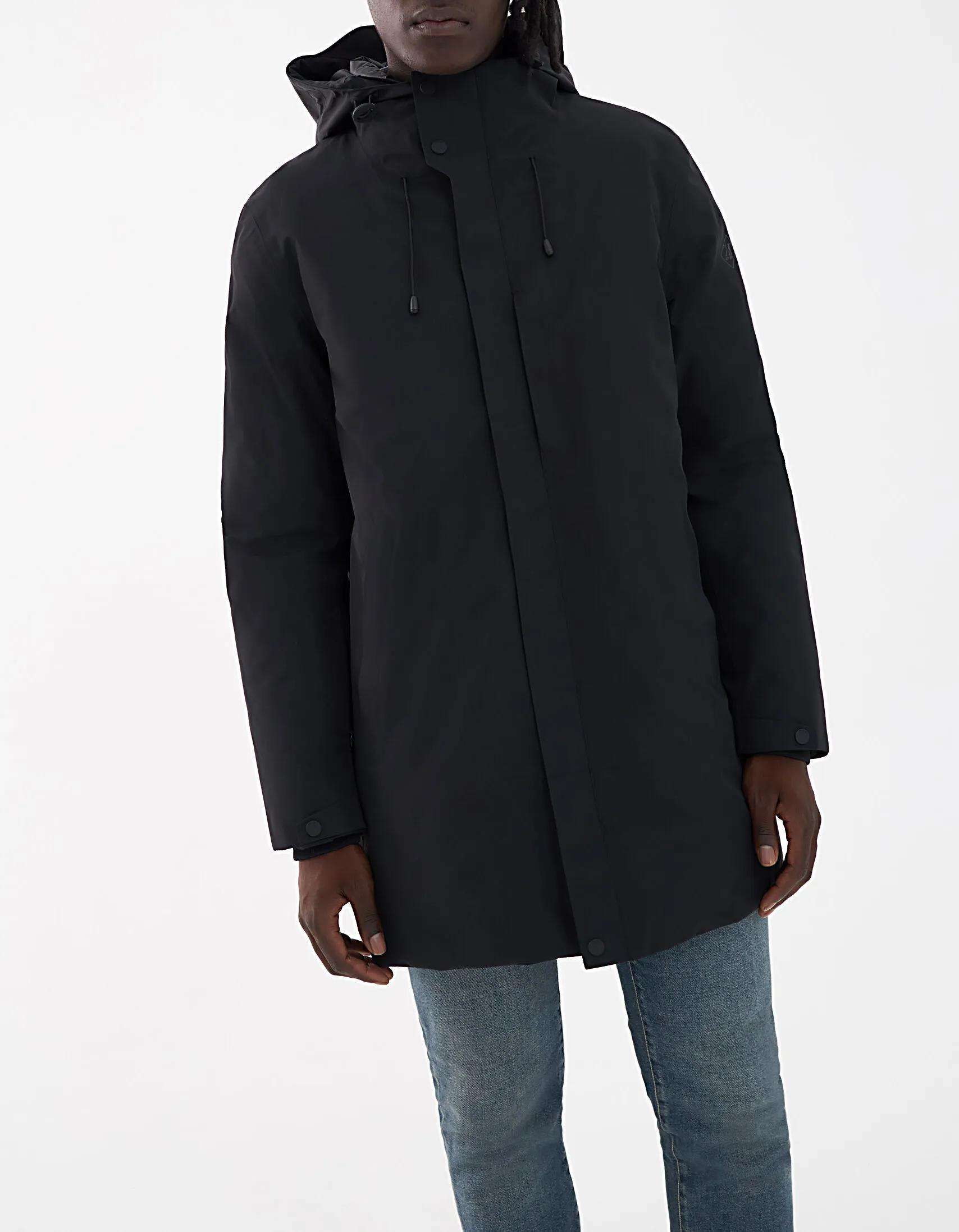 Parka noire mate WATERPROOF BREATHABLE Homme