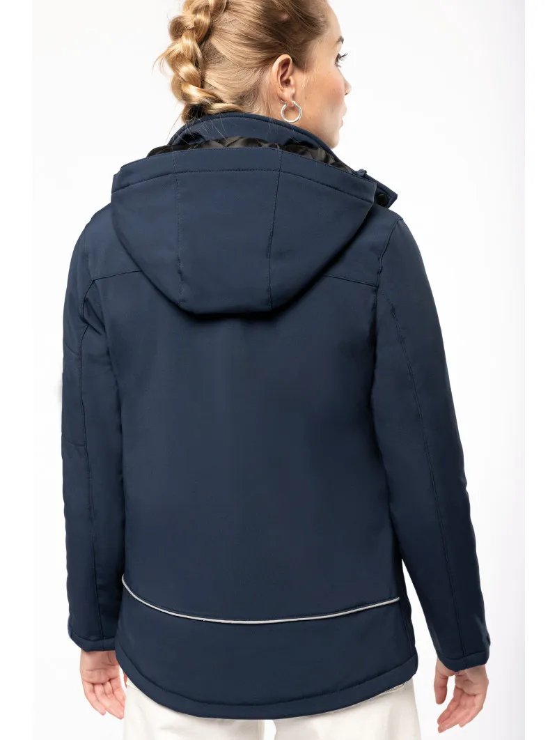 Parka softshell doublée à capuche détacheable femme
