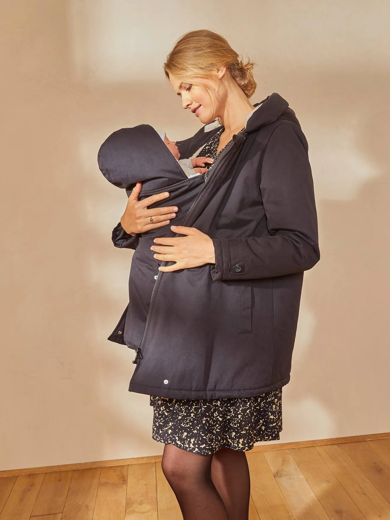 Parka évolutive grossesse et post-grossesse noir - Vertbaudet