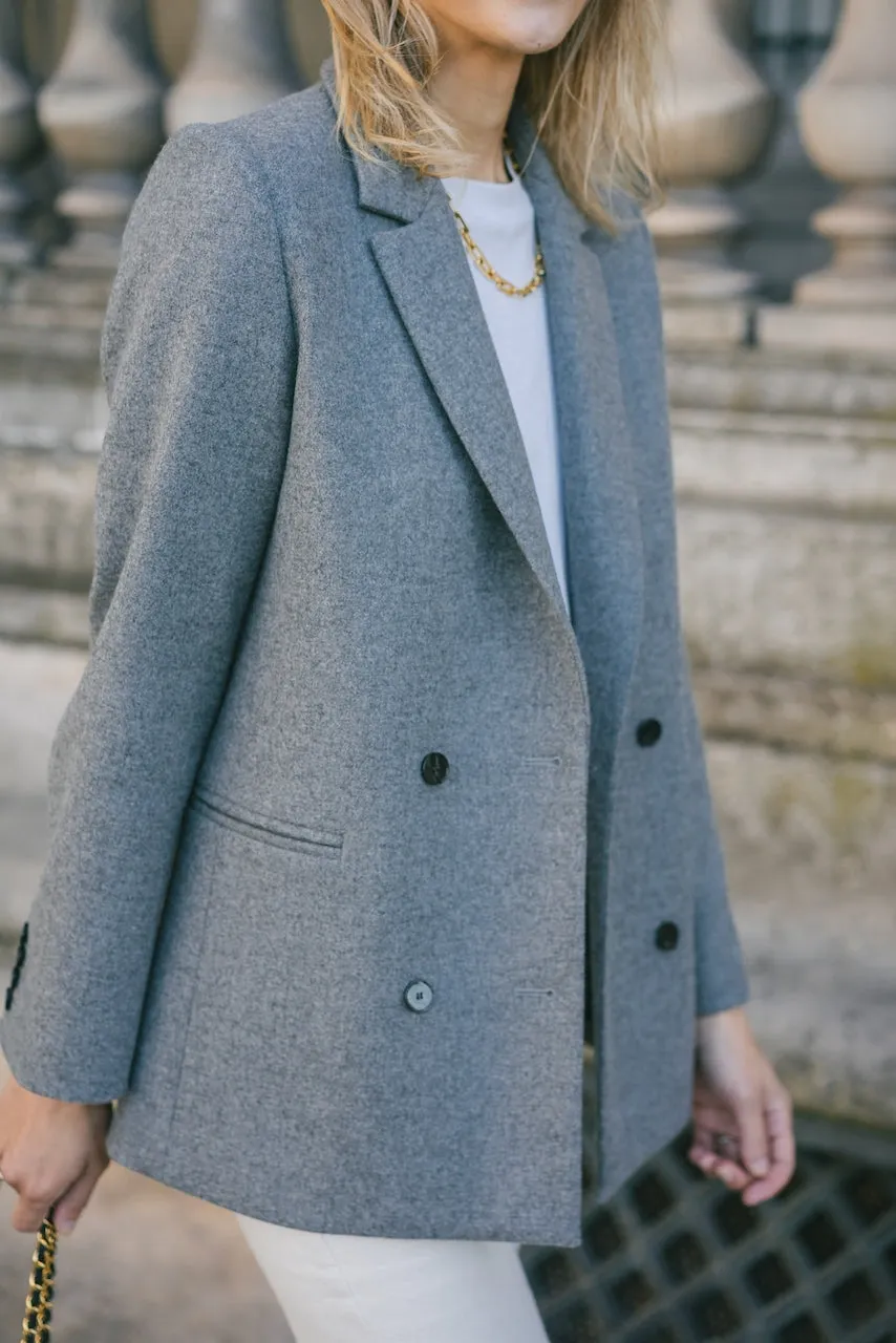 PATTI - Le blazer en laine gris