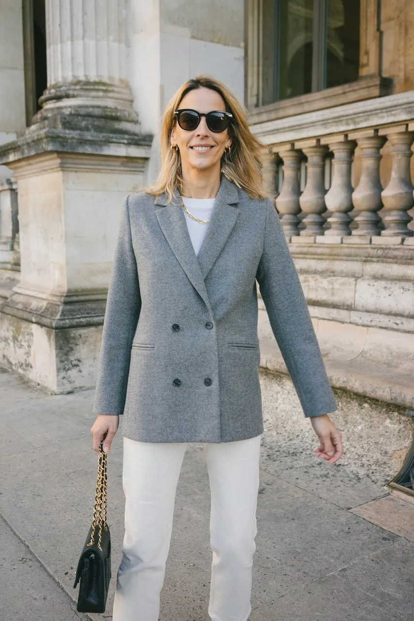 PATTI - Le blazer en laine gris